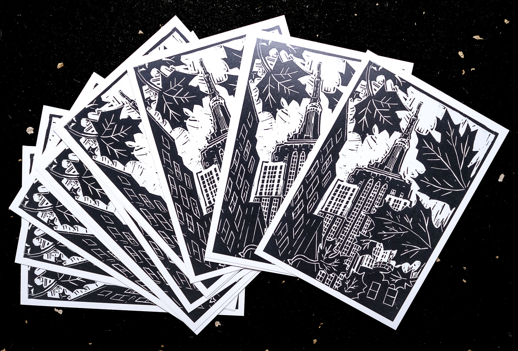 i´m happy to present my new linoprint postcard edition in new york city very soon