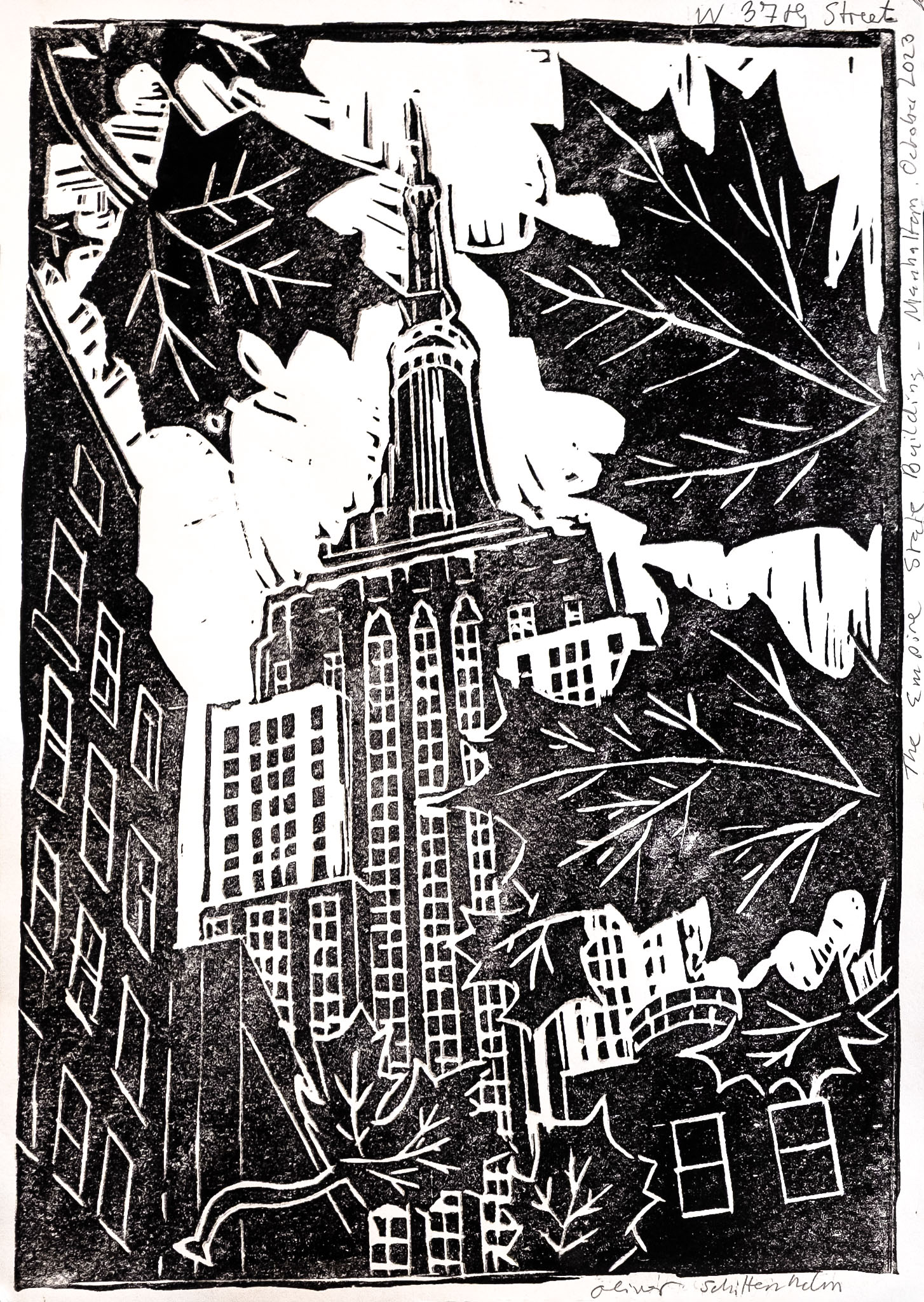 west 37th street | linoprint 1st preprint