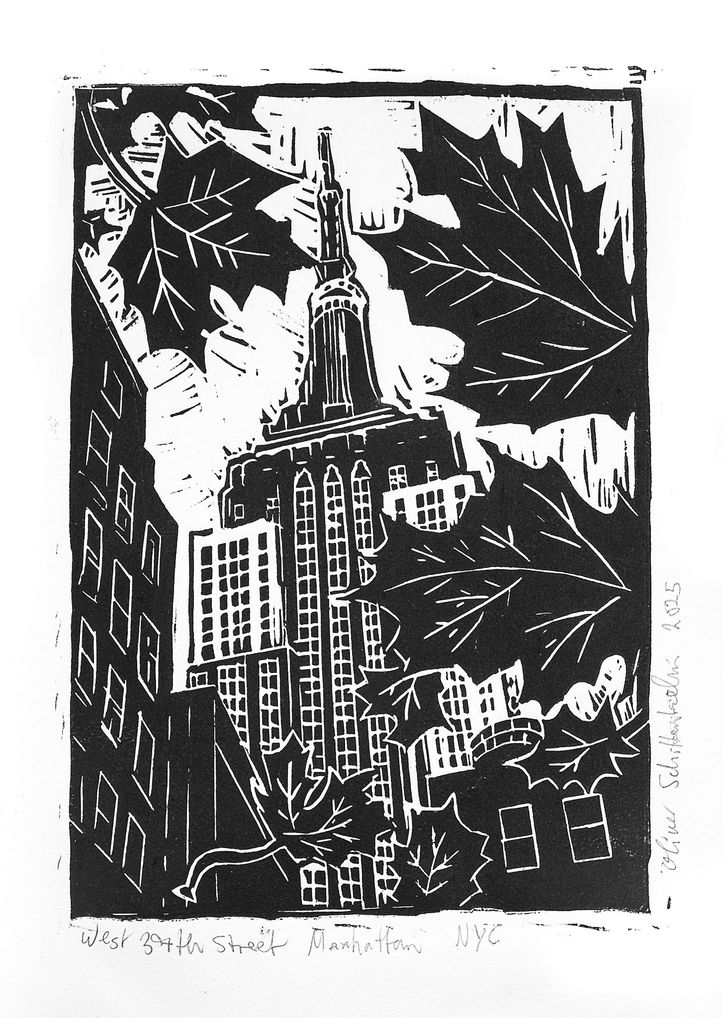 west 37th street | linoprint 1st preprint