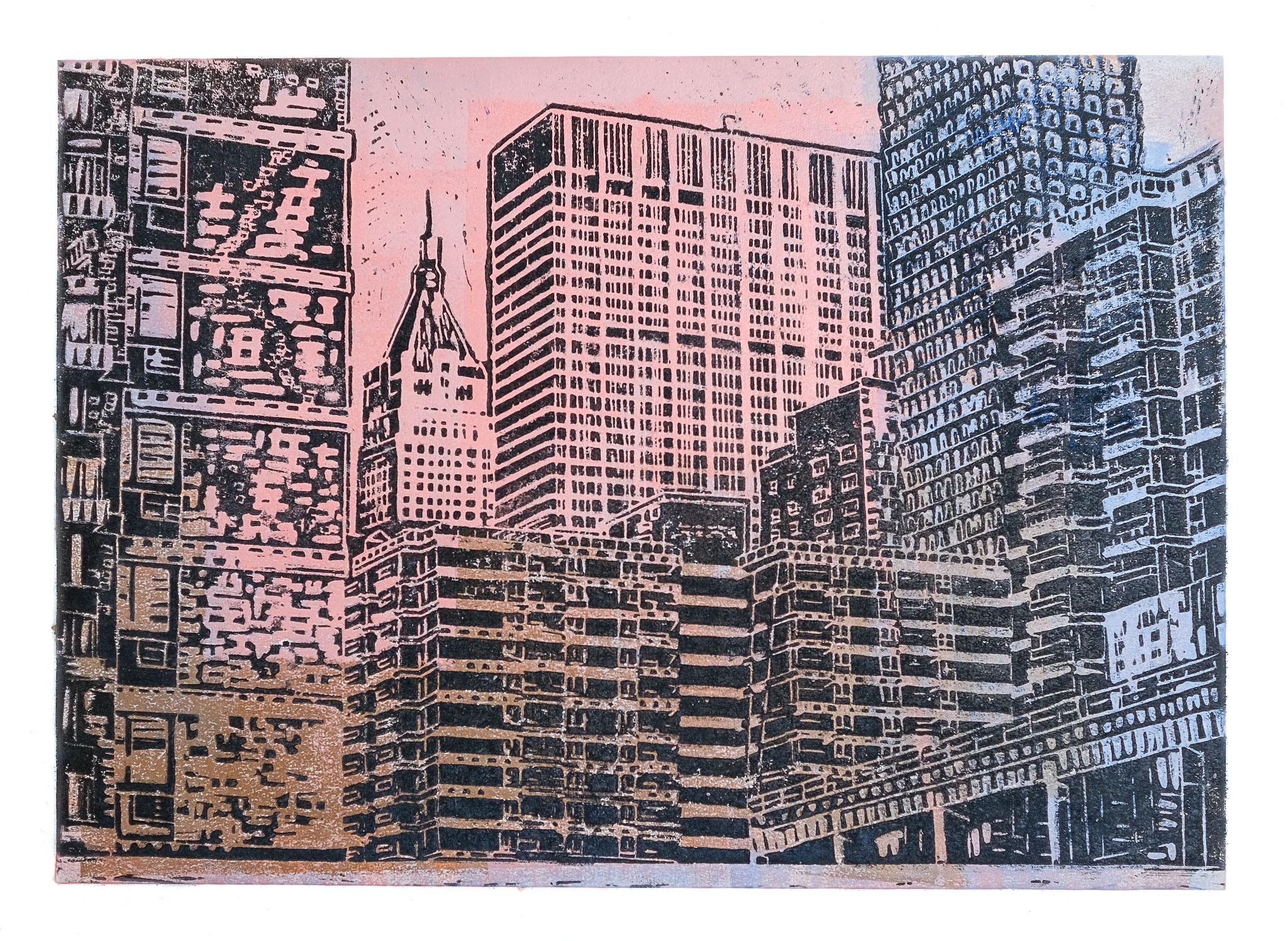 west 37th street | linoprint 1st preprint